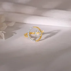Gold Serene Flora Diamond Ring