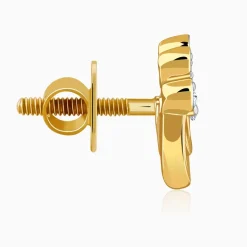 Gold Serenity Floral Lab Grown Diamond Earrings