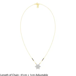 Gold Shubh Lagn Lab Grown Diamond Mangalsutra