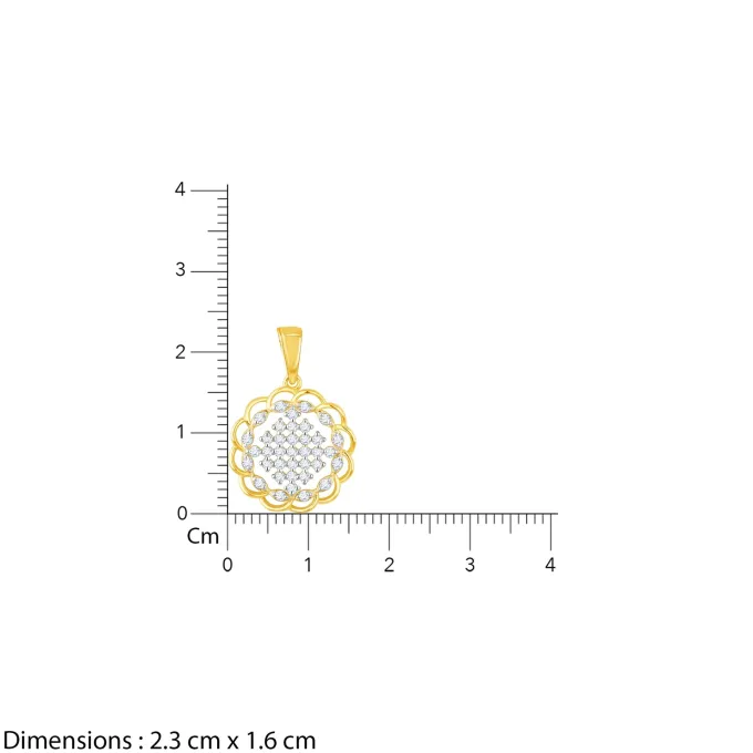 Gold Simple Rendezvous Diamond Pendant
