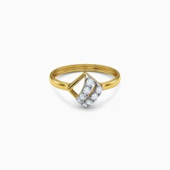 Gold Slant Theory Lab Grown Diamond Ring (Size 12)