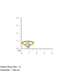 Gold Slant Theory Lab Grown Diamond Ring (Size 12)
