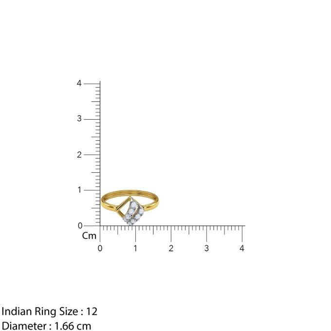 Gold Slant Theory Lab Grown Diamond Ring (Size 12)