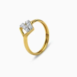 Gold Slant Theory Lab Grown Diamond Ring (Size 12)