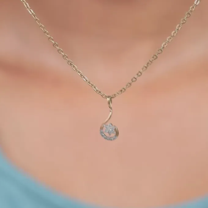 Gold Soléa Lab Grown Diamond Pendant