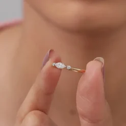 Gold Solara Oval Lab Grown Diamond Ring