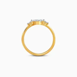 Gold Solara Oval Lab Grown Diamond Ring
