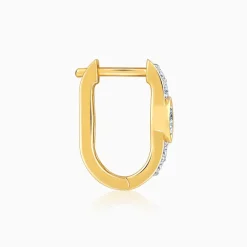 Gold Solaris Spark Lab Grown Diamond Hoop Earrings