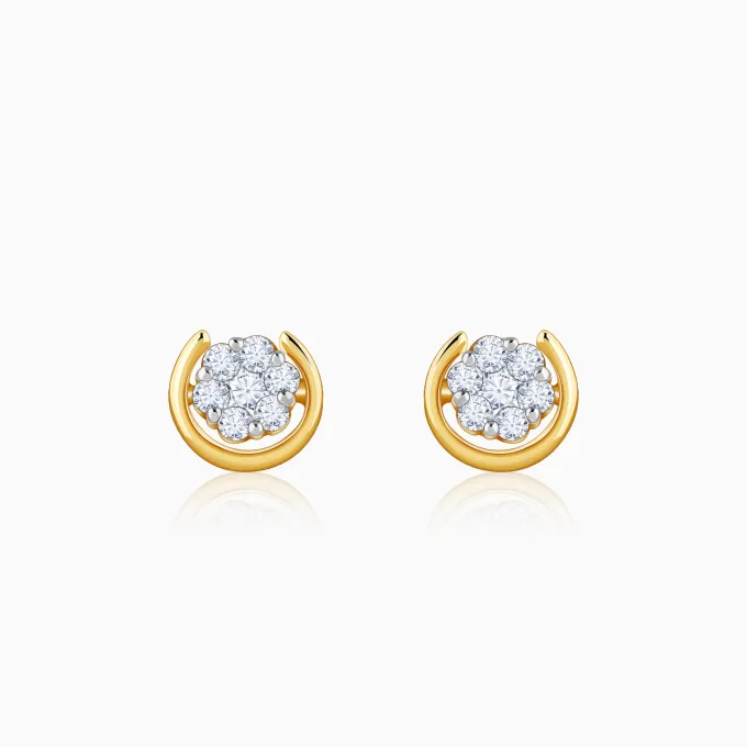 Gold Sphere Lab Grown Diamond Studs