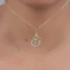 Gold Spiritual Ganesha Lab Grown Diamond Pendant