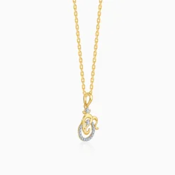 Gold Spiritual Ganesha Lab Grown Diamond Pendant