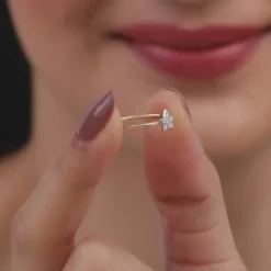 Gold Star Constellation Diamond Ring