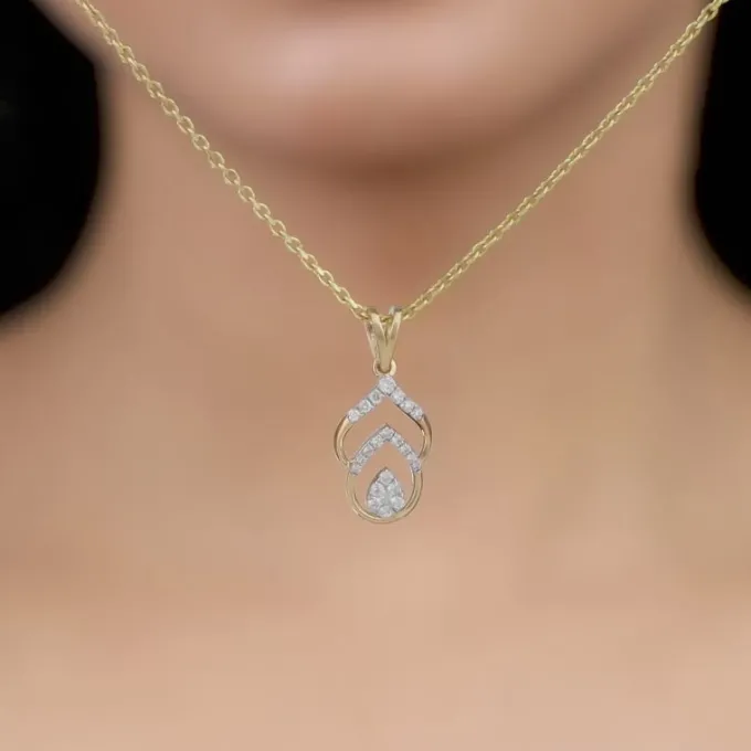 Gold Starry Whisper Diamond Pendant