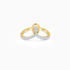 Gold Stylish Glow Lab Grown Diamond Ring