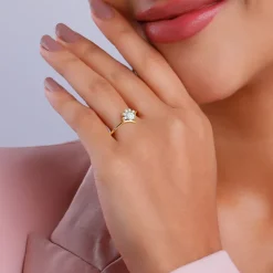 Gold Sunshine Diamond Ring