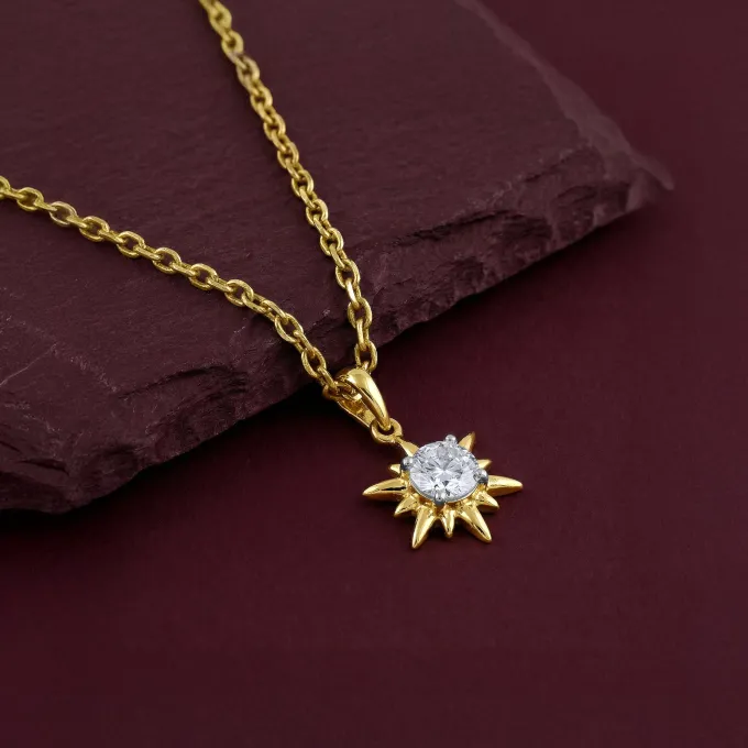 Gold Sunshine Dream Lab Grown Diamond Pendant