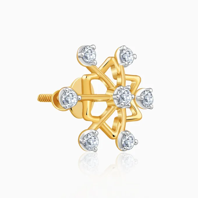 Gold Supernova Lab Grown Diamond Studs