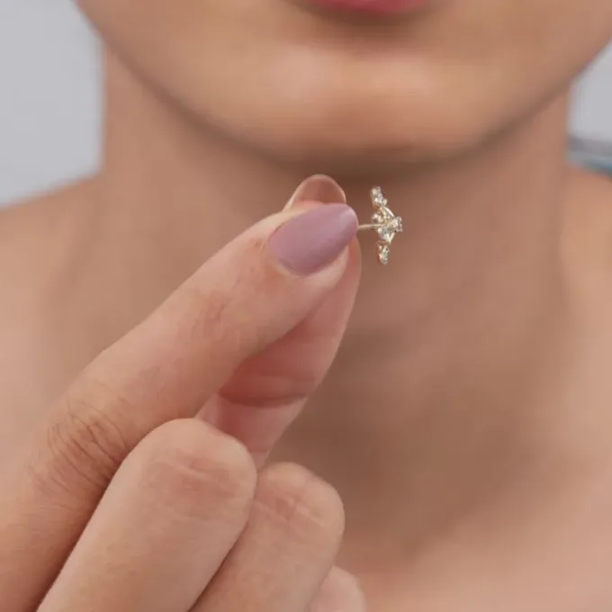 Gold Supernova Lab Grown Diamond Studs