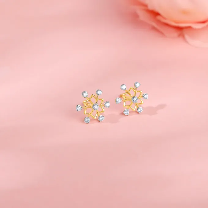 Gold Supernova Lab Grown Diamond Studs