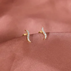 Gold Sway Lab Grown Diamond Studs