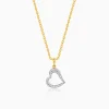 Gold Swaying Heart Lab Grown Diamond Pendant