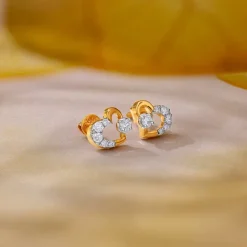 Gold Sweetheart Lab Grown Diamond Earrings