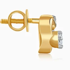 Gold Sweetheart Lab Grown Diamond Earrings