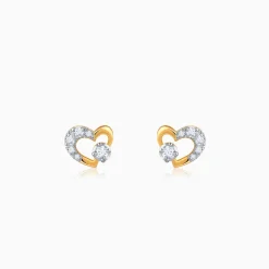 Gold Sweetheart Lab Grown Diamond Earrings