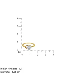 Gold Teardrop Halo Lab Grown Diamond Ring (Size 12)