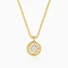Gold Threaded Orbit Lab Grown Diamond Pendant