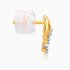 Gold Trail Diamond Earrings
