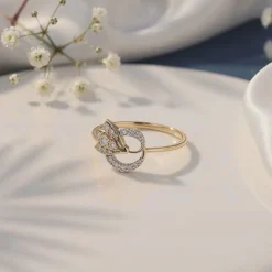 Gold Tria Bloom Lab Grown Diamond Ring (Size 12)
