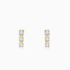 Gold Triple Glow Lab Grown Diamond Studs