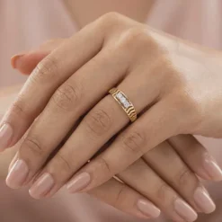 Gold Troika Lab grown Diamond Ring (Size 12)