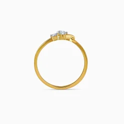 Gold Twin Arc Lab Grown Diamond Ring