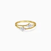 Gold Twin Bloom Lab Grown Diamond Ring (Size 12)