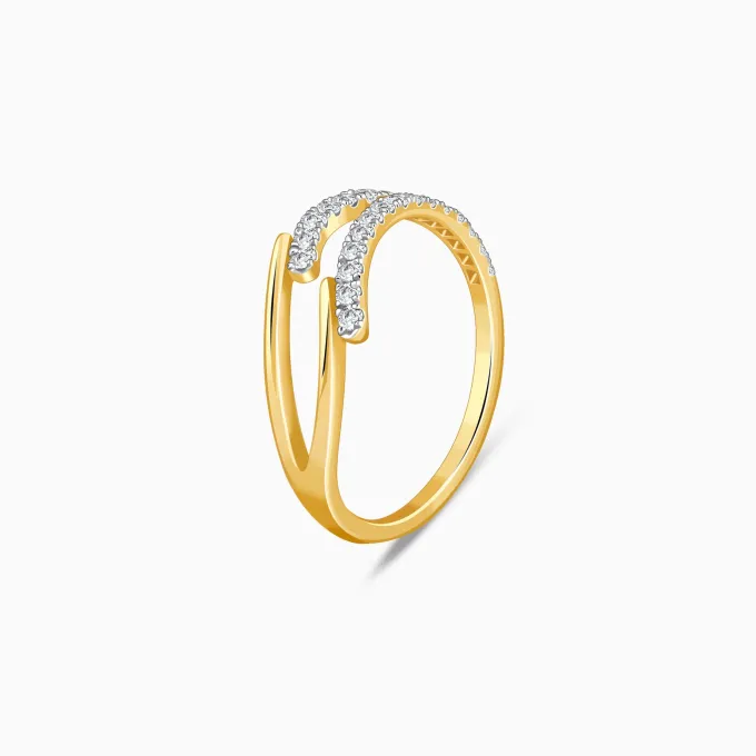 Gold Twin Glow Lab Grown Diamond Ring
