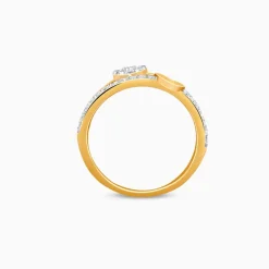 Gold Twin Hearts Lab Grown Diamond Ring