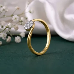 Gold Twine Spark Lab Grown Diamond Ring (Size 12)
