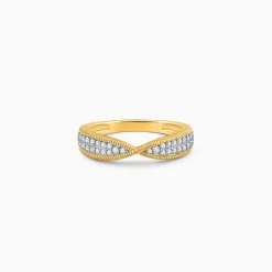 Gold Twined Desire Diamond Ring