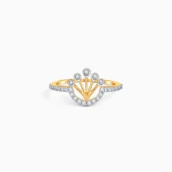 Gold Twinkle Throne Lab Grown Diamond Ring
