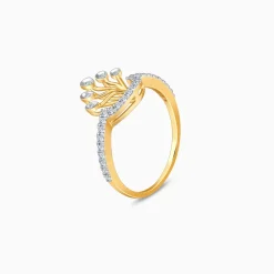 Gold Twinkle Throne Lab Grown Diamond Ring