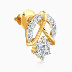 Gold Twinkle Top Lab Grown Diamond Studs