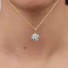 Gold Twirl Lab Grown Diamond Pendant