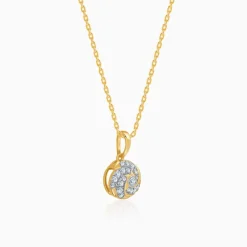 Gold Twirl Lab Grown Diamond Pendant