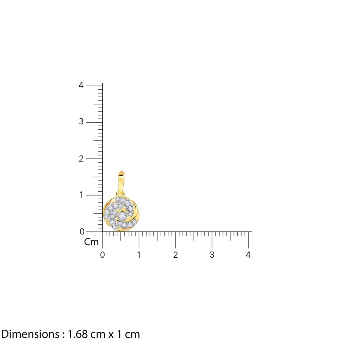 Gold Twirl Lab Grown Diamond Pendant