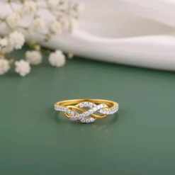 Gold Twirl of Light Lab Grown Diamond Ring