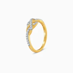 Gold Twirl of Light Lab Grown Diamond Ring