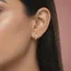 Gold Twisted Glam Lab Grown Diamond Earrings