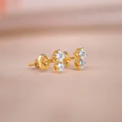 Gold Two Promises Lab Grown Diamond Earrings